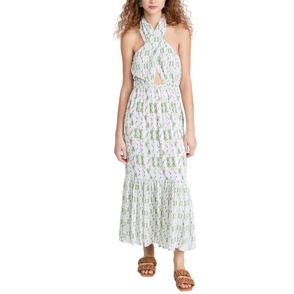 Shopbop Floral Lilac Print Playa Lucila Halter Dress Size M